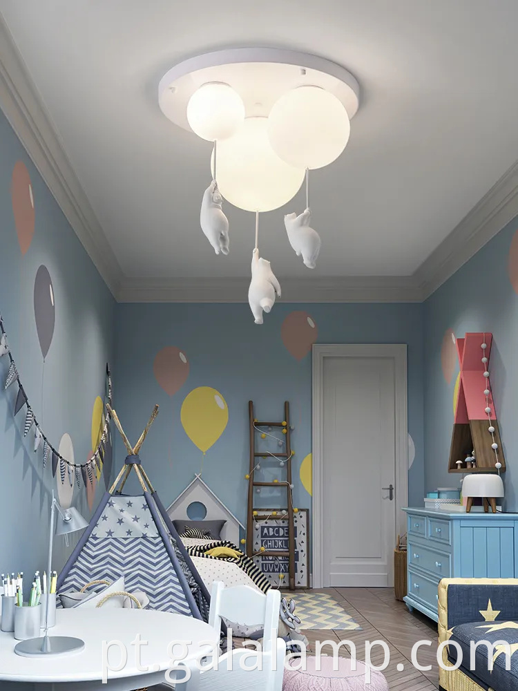 Modern Nordic Bear Led Pinging Light for Kids 'quartos